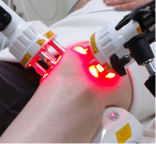 Knee irradiation with the super pulse laser